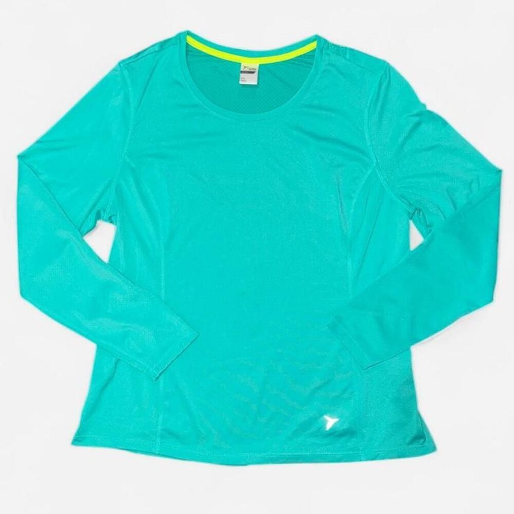Old Navy Active Teal Long Sleeve Athletic Mesh Running Top, Size Large